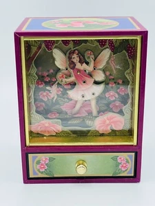 Caja de música Rita Ford cuento de hadas 65 aniversario de madera de Viena flores rosas nueva en caja - Imagen 1 de 16