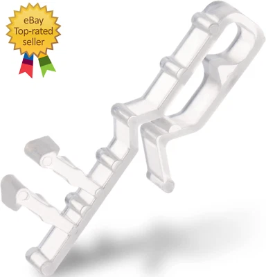 Valance Clips for Blinds 2 Inch Hidden Channel Window Blind Clips Clear Plastic - Image 1 of 4