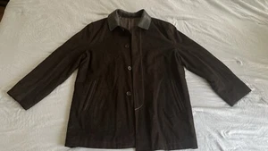 Cappotto Andre Lanzino Uomo 44R Lana Marrone Pelle Cashmere Classico Su misura a mano - Foto 1 di 6