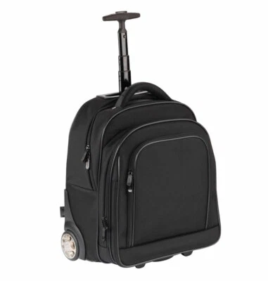 Rucksack Trolley Laptop Rollen Schulrucksack 47 cm Schwarz Dermata - Bild 1 von 4
