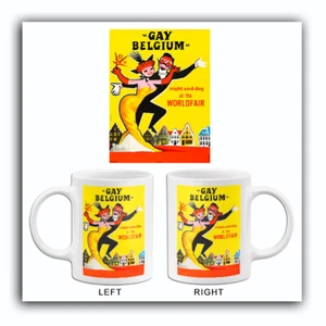 Bélgica gay - Feria Mundial de Bruselas - 1958 - taza de publicidad promocional - Imagen 1 de 3