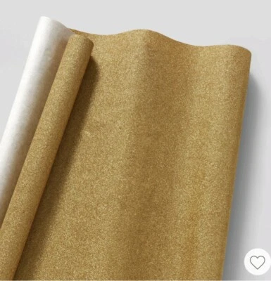 Solid Gold Glitter Gift Wrap 20 sq ft Wondershop