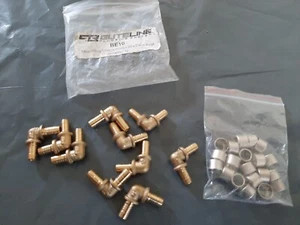 NOS Buteline BE10 Equal elbow BRASS x 10 with 20 x clamp rings - Picture 1 of 1