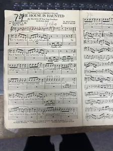 G 1934 Ziegfeld Follies Trumpet Band Arrangement Sheet Music HOUSE IS HAUNTED - Picture 1 of 1