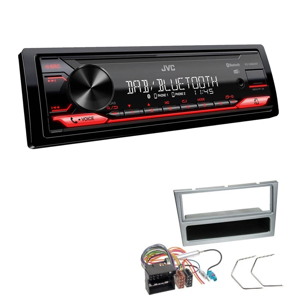 JVC Digital Auto Radio Bluetooth DAB USB für Opel Tigra Twin Top matt chrom