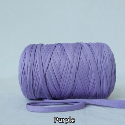 130yards/roll Cotton T-Shirt Yarn DIY Fettuccini Zpagetti Sew Knit Crochet yarn - Image 1 of 4