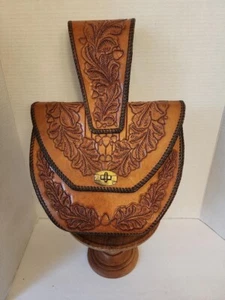 Cartera vintage de cuero con correa ancha de los años 50-Raleigh - Imagen 1 de 9