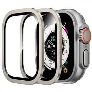 For Apple Watch Ultra 2/1 49mm Titanium Alloy 9H Tempered Glass Screen Protector - Picture 1 of 13