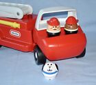 Vintge Little Tikes Red Fire Truck W/ 2 Toddle Tot Firemen And Dog