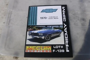 2012 Mecum 1970 Chevelle LS6 Sales Pamphlet First Car ever sold no Emissions - Picture 1 of 2