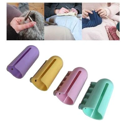 4x Yarn Separated Yarns Tool Finger Holder Knitting Thimble For Crafts - Image 1 of 4