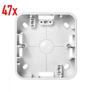 47x Simon 75750-30 Custodia Parete 1-Element Bianco 86x86x27mm Serie 75 1fach - Foto 1 di 2