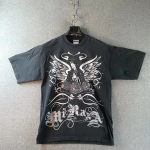 Camicia Pro Tag Super Pesante Uomo Extra Large Nera Full Front Testo Grafica MIRAZA - Foto 1 di 13