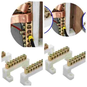 5/7Position Electric Copper Ground Terminal Strip Bar Block Wire Connector - Picture 1 of 14