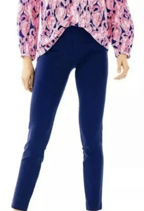 Lilly Pulitzer 27269 Alessia Stretch Dinner Pants Navy Blue Size 6 NWT - Picture 1 of 6