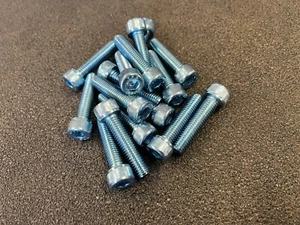 M8 -1.25 x 35mm Blue-Dyed Zinc-Plated Class 12.9 Alloy Steel socket head. 16 pcs - Picture 1 of 1