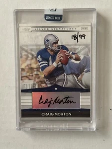 Craig Morton - Dallas Cowboys Auto # /99 2008 Donruss Silver Signatures Buyback - Picture 1 of 2