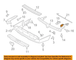 Componentes de parachoques Ford OEM 03-17 Expedition - Tuerca de barra de impacto W712924S441 - Imagen 1 de 2
