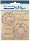 Stamperia Decorative Chips 5.5"X5.5"-Create Happiness Welcome Home Clocks SCB159