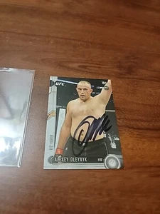 ALEXEY OLEYNYK Auto On Card 2015 RC Rookie UFC CARD #239 Sleeved TopLoaded - Picture 1 of 4