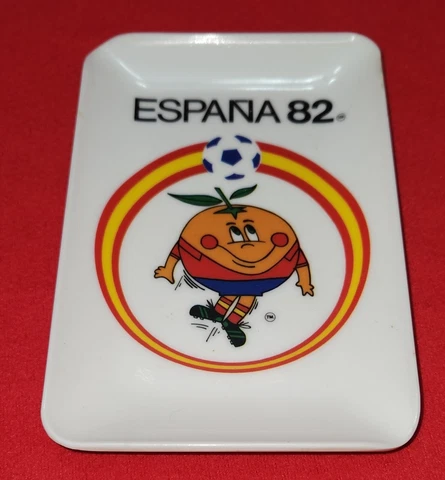 vintage FIFA SPAIN 1982 World Cup NARANJITO MASCOT Plastic PLATE football soccer Cover