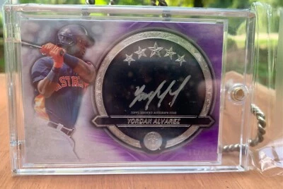 2021 Topps Five Star Baseball #11/25 Silver Signature Auto Purple Yordan Alvarez - Image 1 of 4