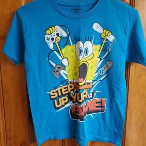 Nickelodeon Spongebob Short Sleeve T-shirt Size S(6/7) Wii, Playstation, Xbox - Picture 1 of 8