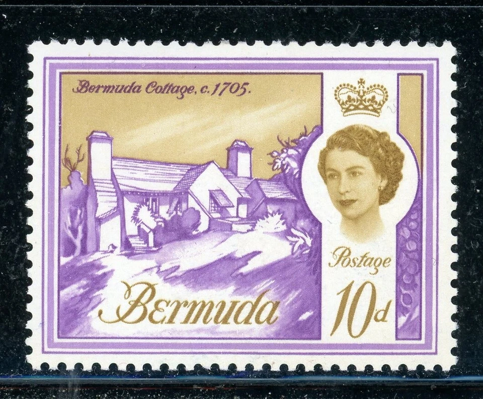 BERMUDA 182A SG170a MH 1965 10p QEII Definitive Bermuda Cottage CV$9 - Image 1 of 1
