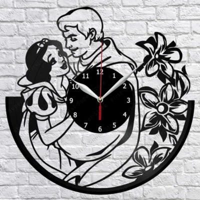 Reloj de Pared Disco Vinilo Blancanieves Decoración Fan Art Original Regalo Hecho a Mano 1566 Foto 1 de 4
