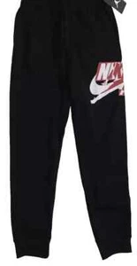 NIKE Jordan Boy's Youth Classic Jogger Fleece Sweatpants M Black - Picture 1 of 3