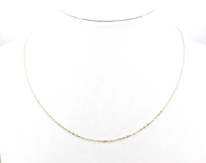 18K Yellow Gold Chain - 18k Gold Chain for Pendant - Italian Gold Chain - Picture 1 of 6