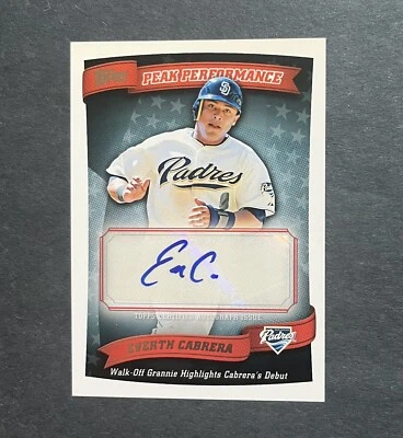 2010 Topps Peak Performance Auto Series 2 Everth Cabrera #PPA-EC Auto - Image 1 of 2