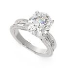 2 Ct Lab Created Oval Cut Solitaire Diamond Engagement Ring SI1 D White Gold