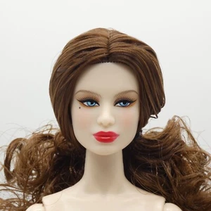 Muñeca de moda cabello castaño piel clara articulada supermodelo ojos azules 12 pulgadas BJD - Imagen 1 de 15