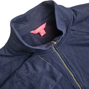 Lilly Pulitzer 1/2 Zip Navy Skipper Popover Pullover XL Coastal Preppy Outdoor - Bild 1 von 9