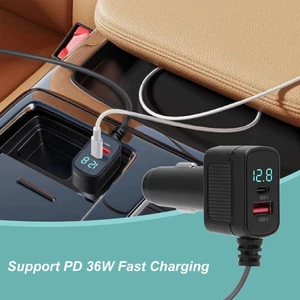 DC Satellite Power Cable For Car 6.5FT USB C 36W Fast Charging Satellite Ca SG - Picture 1 of 24