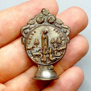 Saint Fatima. St Virgin Mary. Antique Religious Altar. Statue. Travel Souvenir. - Picture 1 of 6