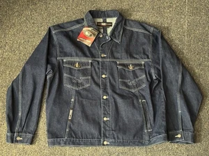 VTG NWT Wu Wear Denim Core Jacket Official Wu Tang Clan Size XL New Tags WOW - Picture 1 of 7