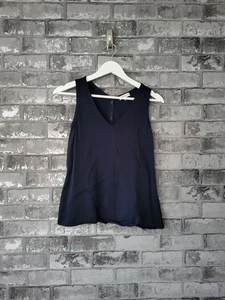 Blusa Reiss Kara Top Azul Marino Sin Mangas Reino Unido 6 EE. UU. 2 Elegante Trabajo Noche - Imagen 1 de 5