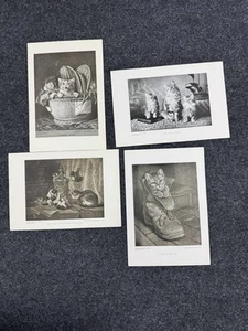 Antique Cat Kitten Prints Puss in Boots Paton Proud Mother Perry Pictures Boston - Picture 1 of 6