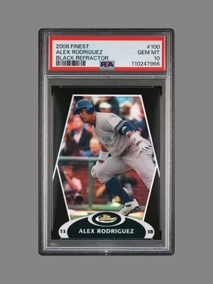 2008 Finest Alex Rodriguez Black Refractor PSA 10 eBay 1/1 Jersey Number Yankees - Image 1 of 2