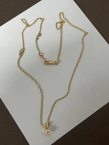 Quarter carat diamond pendant 14 karat gold with 18 inch 14 karat chain - Picture 1 of 4