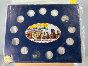 Mit ALLEN 13 Münzen!  Husky Oil Co. Premium, Franklin Mint Rugged Americans 1971 - Bild 1 von 6