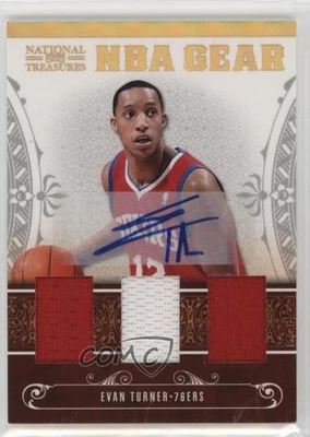 2010 Playoff National Treasures Trios Signatures /30 Evan Turner Rookie Auto RC - Image 1 of 2