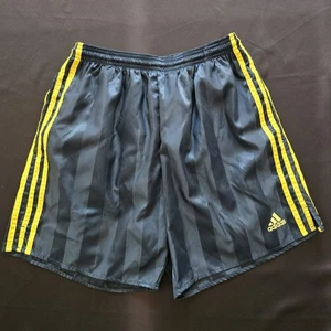 Adidas Rare Nylon Green Yellow Stripe Shorts Men's Size S - Picture 1 of 9