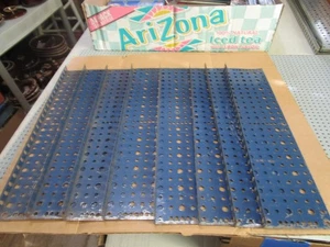 VINTAGE GILBERT ERECTOR SET PARTS LOT OF 8--12"  STEEL BLUE BASE PLATES-PART MN - Picture 1 of 1