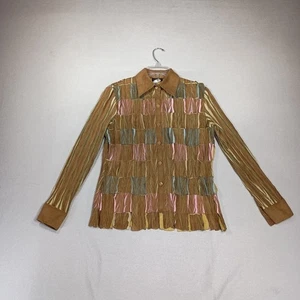 Fantazia Top Womens Sz S Micro Suede Vegan Western Festival Boho Colorful Desert - Picture 1 of 12