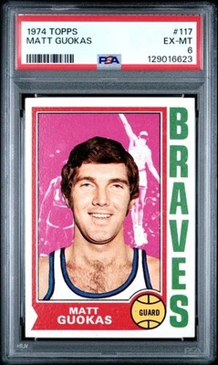1974 TOPPS #117 MATT GUOKAS - PSA Graded 6 - Image 1 of 2