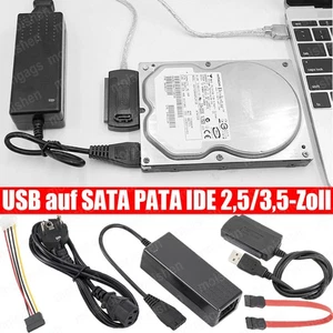 USB auf IDE + SATA Adapter für 2,5"" & 3,5"" HDD SSD Festplatten Festplatte - Bild 1 von 13
