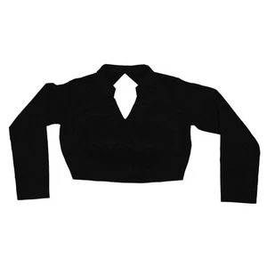 Women's Designer Sari Blouse Dupion Silk Collor Neck Long Sleeve Crop Top Choli - Picture 1 of 82